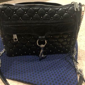 Rebecca Minkoff Black Studded MAC Crossbody Bag
